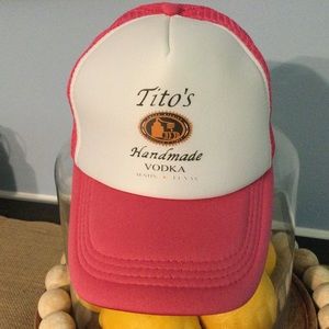 NWT Festival Hat Barbie Pink Tito’s Vodka SnapBack Trucker
